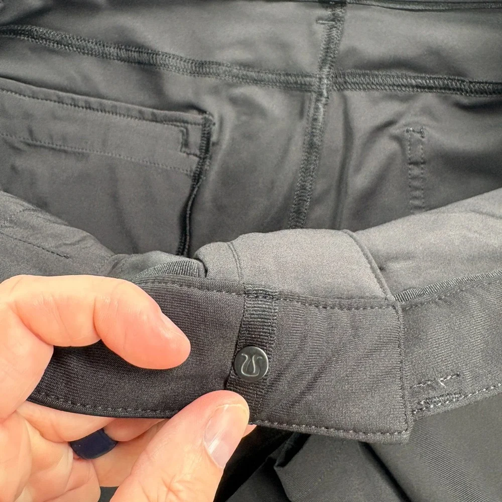 Lululemon ABC Pants Mens 33x35 Black Chino Classic Fit Tech Stretch Golf